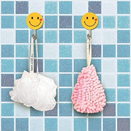 Wofier Plastic Self-Adhesive Smiley Face Hooks Cute Smiley Emoji Face Wall Sticky Hooks 6 Wofier Plastic Self-Adhesive Smiley Face Hooks Cute Smiley Emoji Face Wall Sticky Hooks - Image 6
