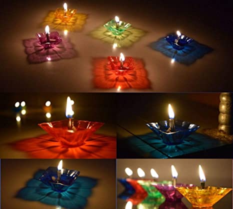 Sixfire 12 Designer Transparent Diya for Diwali Deepak Special Reusable Diya Colourful Reflection Diya Combo Decorative Diwali Deepak Oil Diye for Decoration Set of 12 2 Sixfire 12 Designer Transparent Diya for Diwali Deepak Special Reusable Diya Colourful Reflection Diya Combo Decorative Diwali Deepak Oil Diye for Decoration Set of 12 - Image 2