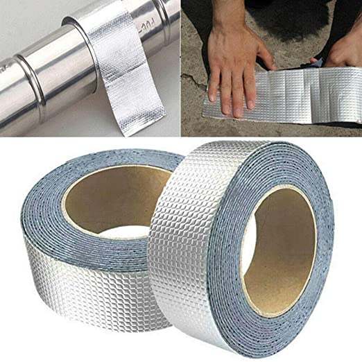 HONOLY Leakage Repair Waterproof Tape for Pipe Leakage Roof Water Leakage Solution Aluminium Foil Tape Waterproof Adhesive Tape Sealing Butyl Rubber Tape for Leakage (5CM*5M (Pack Of 1)) 3 HONOLY Leakage Repair Waterproof Tape for Pipe Leakage Roof Water Leakage Solution Aluminium Foil Tape Waterproof Adhesive Tape Sealing Butyl Rubber Tape for Leakage (5CM*5M (Pack Of 1)) - Image 3