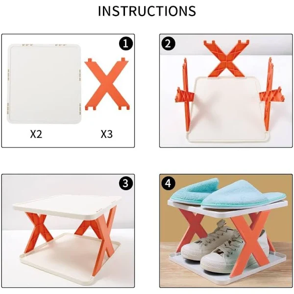 DEMORS INDUSTRIES 8 Layer Shoe Rack Stackable Shoes Shelf Space-Saving Shoes Storage Organizer Home and Office 2 DEMORS INDUSTRIES 8 Layer Shoe Rack Stackable Shoes Shelf Space-Saving Shoes Storage Organizer Home and Office - Image 2