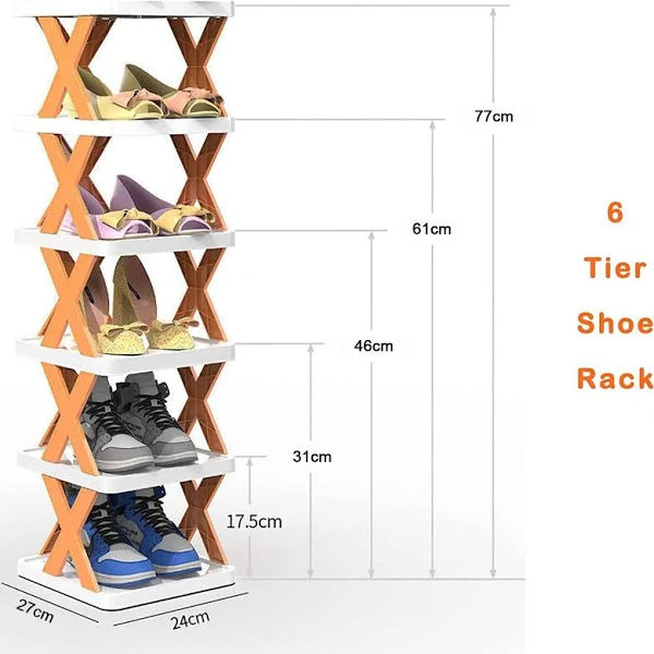 DEMORS INDUSTRIES 8 Layer Shoe Rack Stackable Shoes Shelf Space-Saving Shoes Storage Organizer Home and Office 3 DEMORS INDUSTRIES 8 Layer Shoe Rack Stackable Shoes Shelf Space-Saving Shoes Storage Organizer Home and Office - Image 3