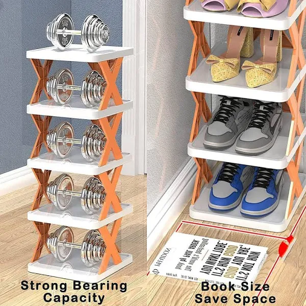 DEMORS INDUSTRIES 8 Layer Shoe Rack Stackable Shoes Shelf Space-Saving Shoes Storage Organizer Home and Office 6 DEMORS INDUSTRIES 8 Layer Shoe Rack Stackable Shoes Shelf Space-Saving Shoes Storage Organizer Home and Office - Image 6