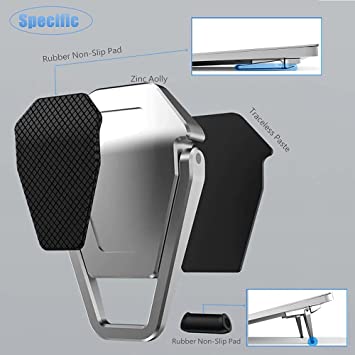 Marklif Premium Metal Folding Portable Laptop Stand Non-Slip Base Bracket, Tabletop Risers for 10-17 Inch Laptop & Keyboard & Tablet (Pack of 2) 3 Marklif Premium Metal Folding Portable Laptop Stand Non-Slip Base Bracket, Tabletop Risers for 10-17 Inch Laptop & Keyboard & Tablet (Pack of 2) - Image 3