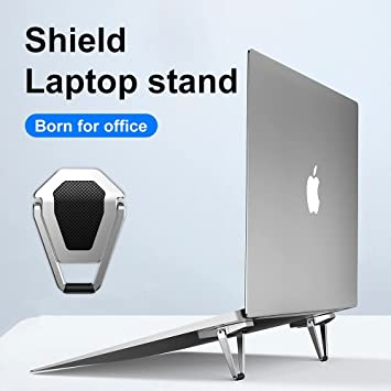 Marklif Premium Metal Folding Portable Laptop Stand Non-Slip Base Bracket, Tabletop Risers for 10-17 Inch Laptop & Keyboard & Tablet (Pack of 2) 5 Marklif Premium Metal Folding Portable Laptop Stand Non-Slip Base Bracket, Tabletop Risers for 10-17 Inch Laptop & Keyboard & Tablet (Pack of 2) - Image 5