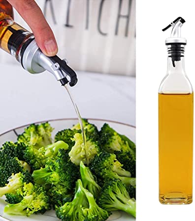 KUTTROS 500 ml Glass Oil Dispenser Bottle with Silicon Funnel, Oil & Vinegar Bottle, Stainless Steel Leak-Proof Cork (2 pcs Oil Bottle + 1 pc Silicon Funnel) 5 KUTTROS 500 ml Glass Oil Dispenser Bottle with Silicon Funnel, Oil & Vinegar Bottle, Stainless Steel Leak-Proof Cork (2 pcs Oil Bottle + 1 pc Silicon Funnel) - Image 5