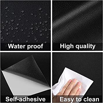 HOME13™ Black Leather Patch Self-Adhesive Leather Repair Patch for Sofas, Couch, Furniture, Drivers Seat (4 x 8 inch, 8 Pieces) 4 HOME13™ Black Leather Patch Self-Adhesive Leather Repair Patch for Sofas, Couch, Furniture, Drivers Seat (4 x 8 inch, 8 Pieces) - Image 4