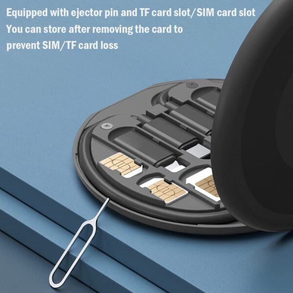Fidrox Mini Multi-Functional Fast Charging Data Cable Set for Apple, Android, Type C Charging with Retrieve Card Pin,Round Storage Box,Compact and Portable USB Data Cable Storage Box Travel Cable Set - Image 8