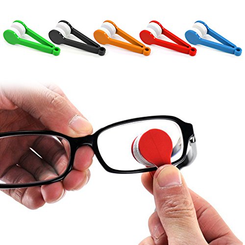 Aegon Specs Lens Cleaner for Spectacles | Glasses | Sunglasses | Eye glass | Microfiber Cleaner Brush Cleaning Tool Assorted Colours (Pack of, 2) 1 Eyeglasses cleaner