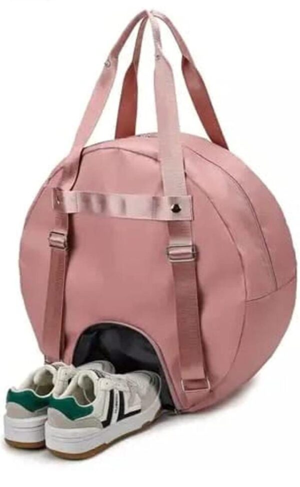 HR MALL Round Shape Duffle Travelling Bag Fashion Large Capacity Backpack Gym Waterproof Sports Travel Bag Weekend Bags Duffle Bags (Multi Color) - Image 6