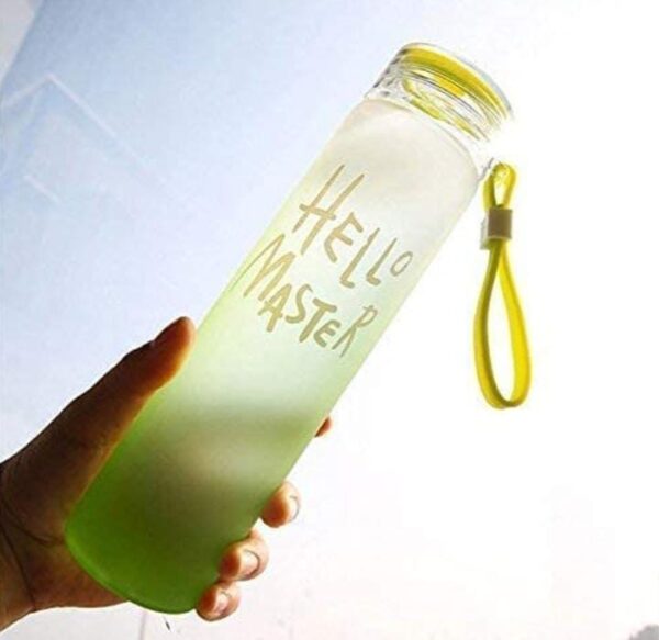 AUDiO-X Hello Master Water Bottle - 500 Ml ( Pack of 1), Water Bottle for Home, Office, Gym, Picnic and Travelling – Stylish Glass Bottle - Image 5